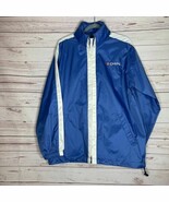 Chaps Mens Size S Small Windbreaker Nylon Jacket Blue Hood Track Athleti... - $323.67 MXN
