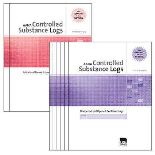 AAHA Controlled Substance Logs/Forms Set NEW SEALED Third EdItion