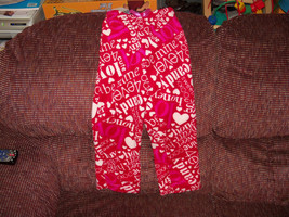 Sleepwear Love, Honey, Hugs &amp; Kisses PJ Pants Size L 10/12  Girl&#39;s New - £9.75 GBP