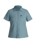 NRS Women&#39;s Guide Short Sleeve Shirt NEW Medium Lead Blue Snap Button Up... - £38.30 GBP