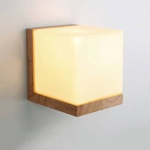 2PC Nordic Wood Wall Sconce Lamp Bedside Led Wall Lights Bedroom Lighting Decor - $56.09