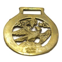 Vintage Horse Solid Brass Harness Medallion Ornament Eagle and Grape - £19.76 GBP