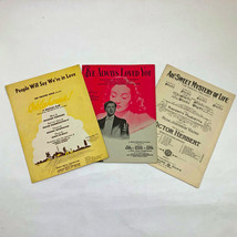 Set of 3 Music Sheets People Will Say I&#39;ve Always Loved &amp; Ah! Sweet 1940&#39;s - $15.47