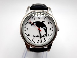 Seaworld Watch New Battery 37mm Silver Tone White Dial - £15.97 GBP