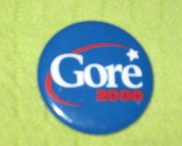  Al Gore -Presidential Campaign Button - Democratic Party -Original- 2000 - $6.00