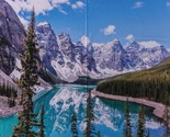 37&quot; X 44&quot; Panel Mountains Scene Lake Landscape Fabric Panel D475.68 - $15.37