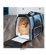 Paws &amp; Pals Pet Carrier Travel Bag Blue Small Oxgord Airline Approved - $36.44 CAD