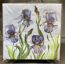Party House Iris Floral Luncheon Napkins 24 ct  - £1.99 GBP