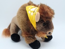 Wishpets Buff Realistic Buffalo Bison Plush 10” Stuffed Animal Toy 2001 - £11.18 GBP