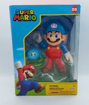 Super Mario Bros. Ice Mario w/ICE Flower Action Figure #08 Jakks Nintendo 4&quot; New - £21.71 GBP