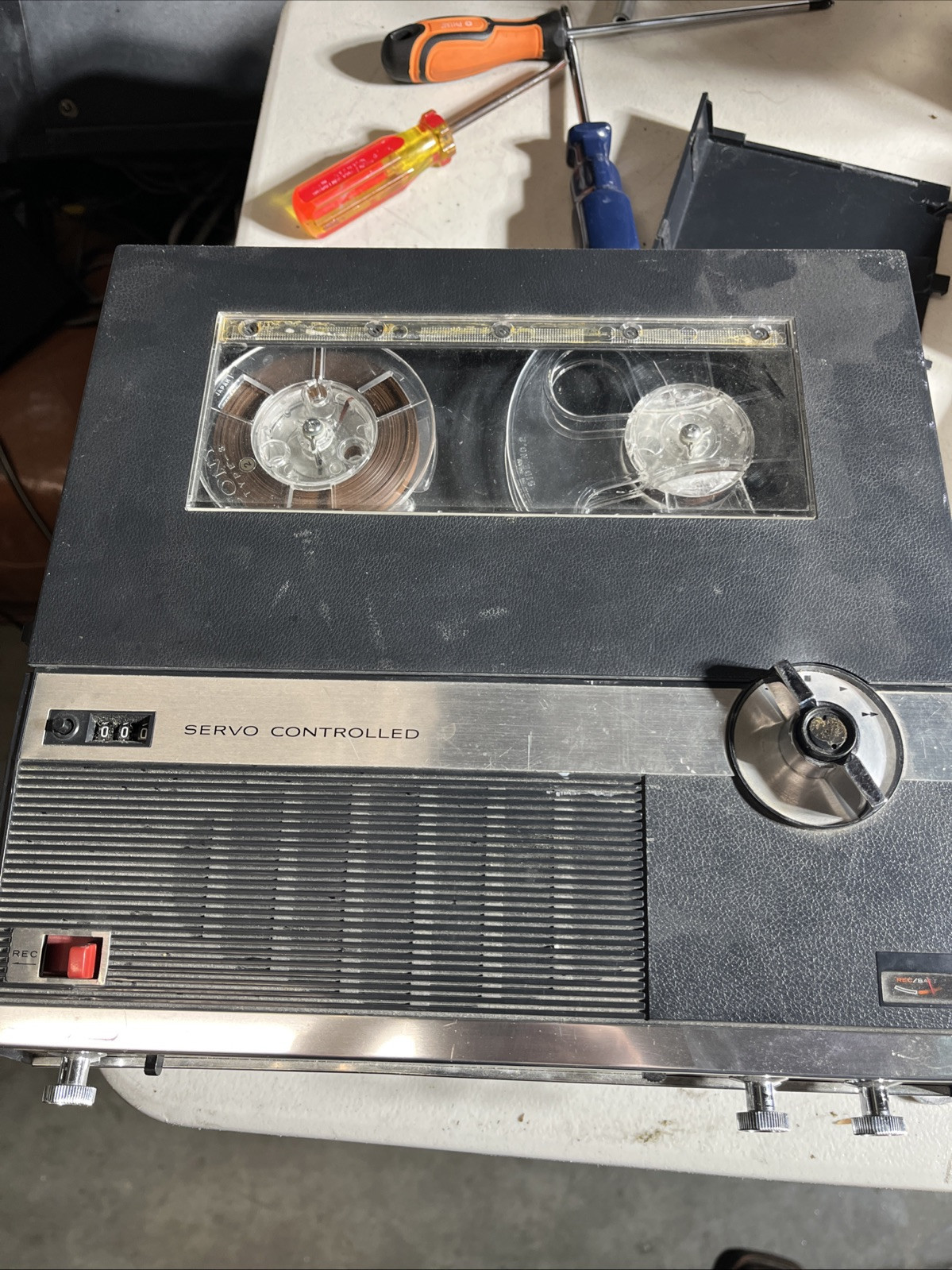 SONY TC-222-A TAPECORDER Reel to Reel Tape Recorder Vintage Japan (READ)  			