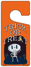 Trick Or Treat Skeleton Novelty Metal Door Hanger DH-155 - £14.55 GBP