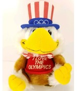 Uncle Sam Bald Eagle I love the Olympics Plush Stuffed Animal Applause 1980 VTG - $19.79