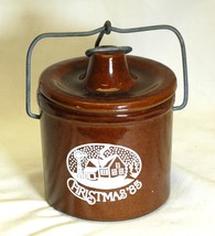 Figi’s Stoneware Brown Cheese Crock Jar Kave Kure Winter Home Christmas ... - $457.39 MXN
