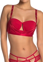 Jezebel by Felina 23052 Lili Push-Up Bra SZ 36C TangoRed - $20.76