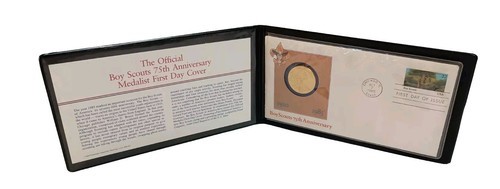 1985 Boy Scouts Of America 75th Anniversary Gold Tone Coin First Day Of ... - $14.95