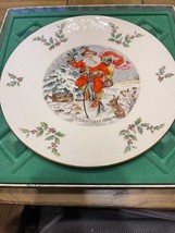 1982 Vintage Royal Doulton Christmas Plate Sixth in a Series Santa on Bicycle - £13.93 GBP