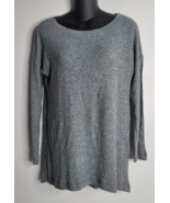 Soft Surroundings Womens Gray Tunic Sweater Top Small S Long Sleeve - $22.99