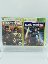 Mass Effect 2 3 (Microsoft Xbox 360) Tested 2 Game Lot 4 Disc Complete Manuals - £7.47 GBP