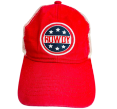 Rowdy Gentleman Snapback Mesh Baseball Hat Cap Stars Adjustable Embroidered Red - £27.52 GBP