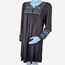 Roper Western Dress Womens M Brown Boho Embroidered Rodeo Long Balloon S... - £15.11 GBP