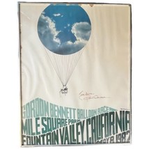 1982 Hot Air BALLOON RACE Poster Gordon Bennett Paul Conrad Signed Long Beach - £70.23 GBP