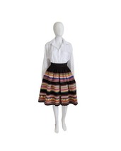 Vintage 1950s Colorful Seminole Patchwork Circle Skirt Rare W24&quot; - £453.55 GBP