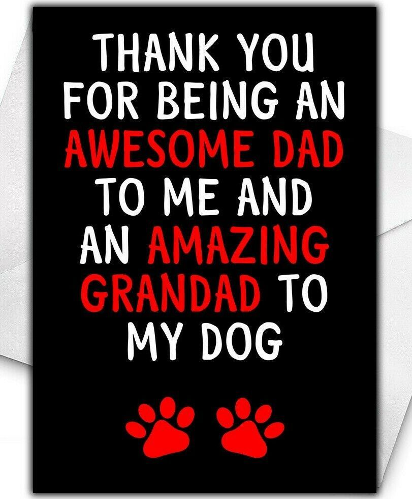 Primary image for DOG Doggy Father's Day Card - Fathers Day Mum Card - Pet Father's Day