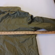 Woolrich HLJ0153S Women Small Green Lightweight Hooded Rain Jacket Utility Parka image 6