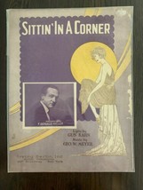 1923 Charlie Master &quot;Sittin&#39; In A Corner&quot; Sheet Music - Big Band Leader - £6.34 GBP