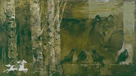 If You Watch The Ravens For A While by Mary Roberson Wildlife Wolf Print - £39.21 GBP