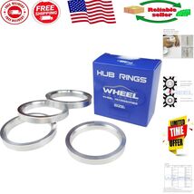 Easy Install Aluminium Alloy Hub Rings 74.1 to 66.6mm Set of 4 - Enhance... - $420.09 MXN