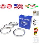 Easy Install Aluminium Alloy Hub Rings 74.1 to 66.6mm Set of 4 - Enhance... - $420.09 MXN