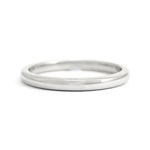 Thin Plain Classic Wedding Band Ring 14K White Gold, Size 6, 2 mm - £315.68 GBP