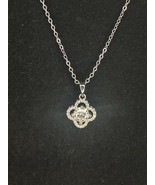 Sterling Silver Plated Moissanite Necklace - $655.25 MXN