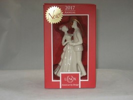 Lenox 2017 Bride Groom Ornament Figurine Wedding Always &amp; Forever Christmas NEW - £20.88 GBP