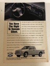 1993 Chevrolet Chevy S Series Vintage Print Ad Advertisement Automobile ... - £4.65 GBP