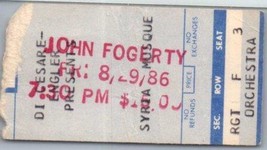 John Fogerty Concert Ticket Stub August 29 1986 Pittsburgh PA Syria Mosque - $24.74