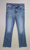 American Eagle Jeans Womens 8 Long Blue Kick Boot Next Level Stretch Denim  - $29.17