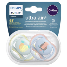 Avent Ultra Air Soother 0-6 Months Deco Mixed 2 Pack - £66.20 GBP