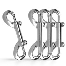 4 PCS Double Ended Snaps, 3.5 Inch Zinc Alloy Trigger Metal Clip, Silver... - $29.29 CAD