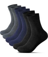 Begrily Super Soft Men&#39;s Dress Socks Cotton Classic Lightweight 6 Pack 1... - £10.65 GBP