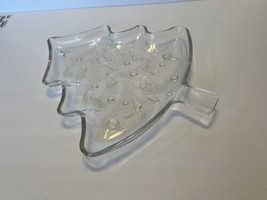 Crystal Serving Platter Clear Glass Christmas Tree Shaped NEW/NBU - £22.10 GBP