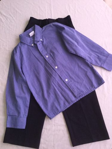 Boys-Size 7-Goodlad-shirt-blue long sleeve dress shirt-blue pants-set-Lot of 2 - $13.99