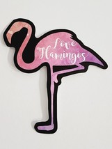 Love Flamingos Beautiful Multicolor Flamingo Standing on One Leg Sticker Decal - £1.83 GBP