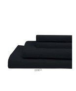 Downing Lane Microfiber Solid Sheet Set Black King 75&quot;x80&quot; - $610.54 MXN
