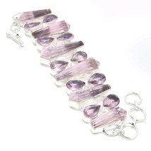 Kunzite Gemstone Handmade Fashion Ethnic Gifted Bracelet Jewelry 8-9&quot; SA 569 - £15.77 GBP