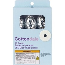 Cottondale 10-Count Led Disco Egg Lights, Silver, 5.5 Ft - $17.81