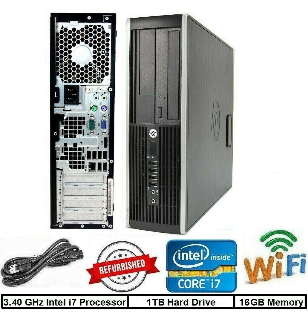 CLEARANCE! HP Intel Core i7 CPU Desktop Computer 3.40 GHz 1TB HDD WINDOWS 10 Pro - $169.95