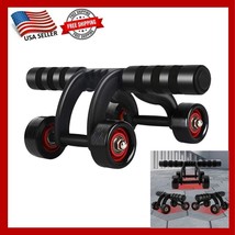 4-Wheel Ab Roller Abdominal Exercise Roller, Core Workout Trainer, Sport... - £15.12 GBP